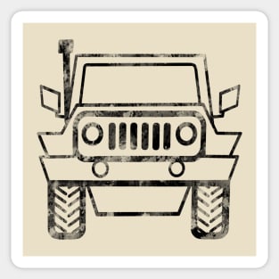 Classic simple Jeep CJ-5 4x4 for driving off the beaten path Sticker